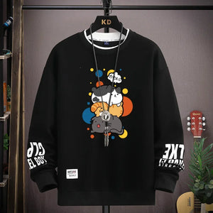 Spring Japan Cartoon Cats Sweatshirt