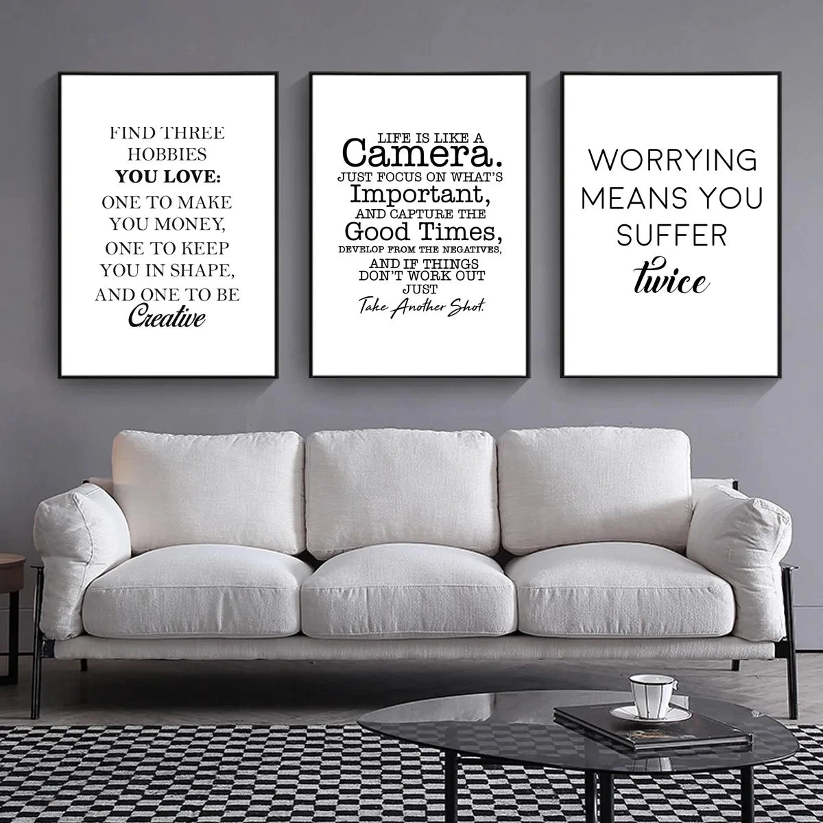Positive Energy Phrases Motivational Canvas Poster