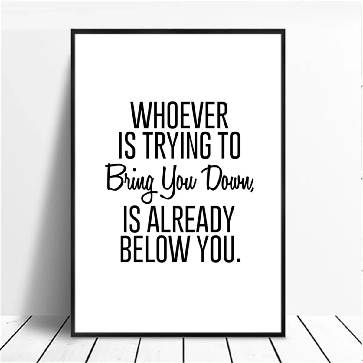 Positive Energy Phrases Motivational Canvas Poster