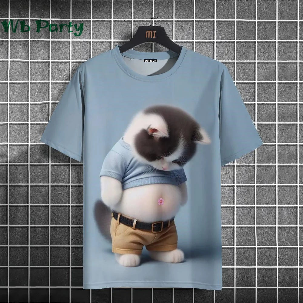 Cat Print T-shirts