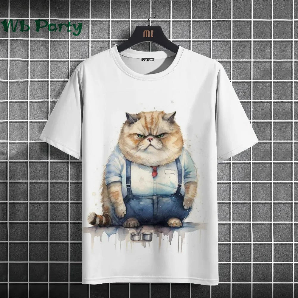 Cat Print T-shirts