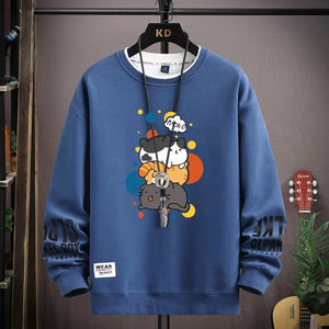 Spring Japan Cartoon Cats Sweatshirt