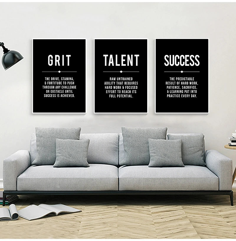 Grind Hustle Success Motivational Poster