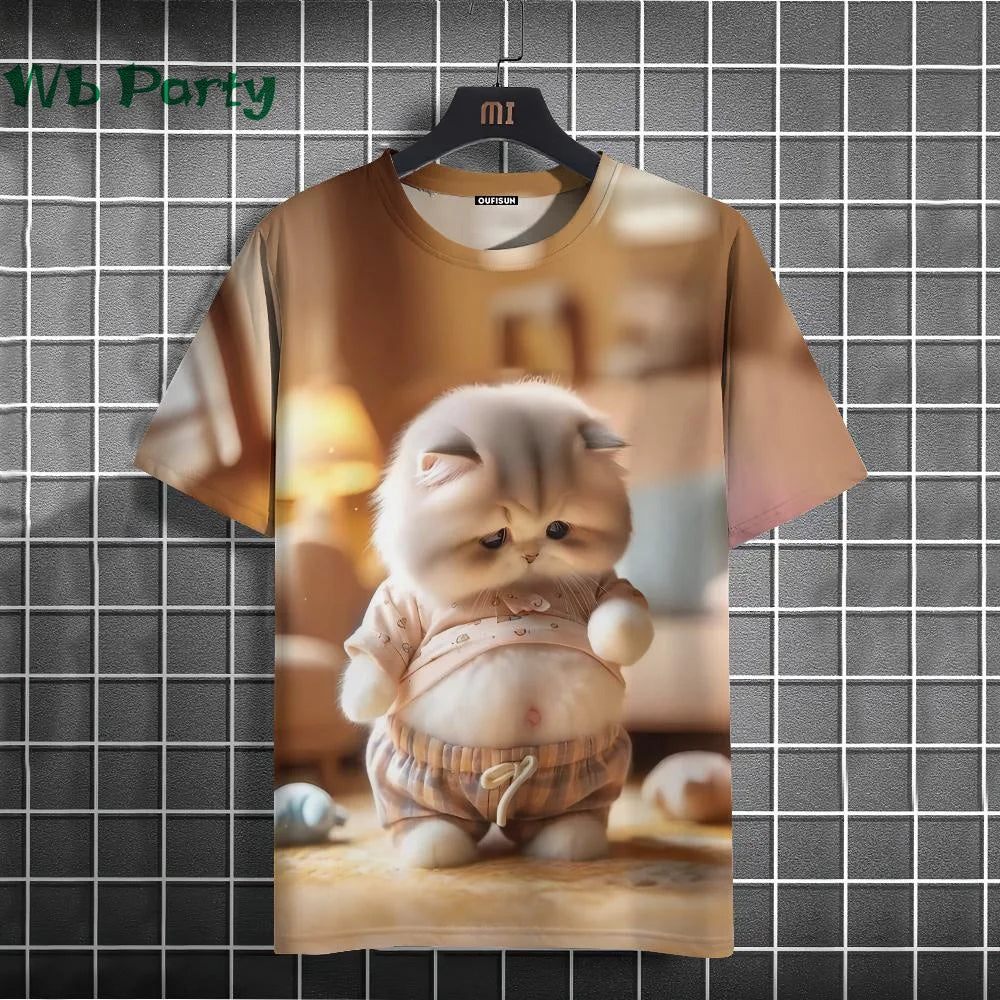 Cat Print T-shirts