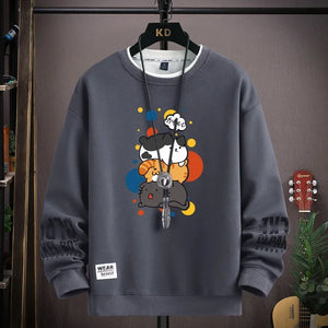 Spring Japan Cartoon Cats Sweatshirt