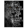 Lion Motivational Poster Canvas Print