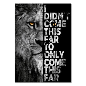 Lion Motivational Poster Canvas Print